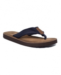 Stay on your feet. Get ready to enjoy the warm weather all day and night with these comfortable, go-anywhere flip-flop sandals from American Rag.