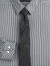 A modern, finely tailored addition to the 9-to-5 wardrobe in new-look stripes. Buttonfront Point collar 98% cotton/2% elastane Dry clean Imported 