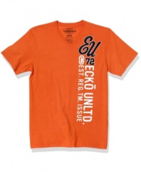 Get vertical. Add some interest to your everyday wear with this graphic t-shirt from Ecko Unlimited.