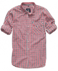 Great style shouldn't be hard work.  Roll up the sleeves on this plaid shirt from LRG and hit your summer stride.