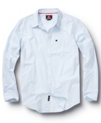 Boost your basics wardrobe with this simple striped shirt from Quiksilver.