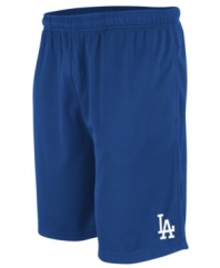 You love LA. Wear your Dodger blue with pride with these shorts from Majestic.