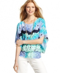 A bold print spices up a chic, flowing top from Style&co.! Pair with jeans, shorts or capris for superb summer style.