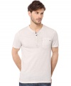Beachcomber. Get a classic, rugged look for the sand and surf with this henley from Buffalo David Bitton.