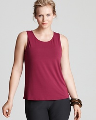 A delicious jewel tone infuses this Eileen Fisher Plus top with everyday elegance. Slip the style under a blazer for office chic, or brandish it with a chunky necklace for after-hours appeal.