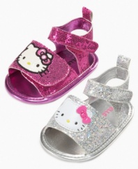 She'll have no problem shining in the spotlight with these sparkly sandals from Hello Kitty.