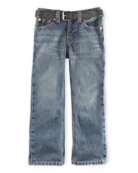 Demin Slim Fit Jean is perfect for back-to-school cool in a classic wash.