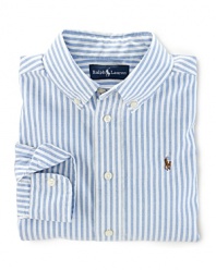 A classic Bengal Stripe Blake Oxford shirt is perfect for mixing and matching with a favorite pant.