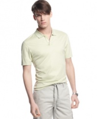 Add some prep to your step with this luxuriously soft polo shirt from Calvin Klein.