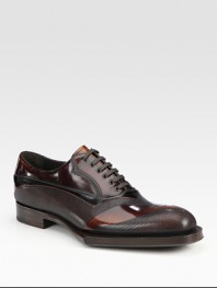 Leather lace-up style with 3D applique detail and exaggerated sole.Leather upperLeather liningLeather soleMade in Italy