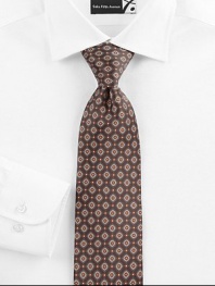 Remarkable design and craftsmanship in smooth, medallion-printed Italian silk.SilkDry cleanMade in Italy