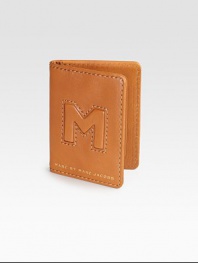 Stitch detail adds character to this slim design, in initial-embossed leather.One ID windowThree card slotsLeather3W x 4H x 2½DImported