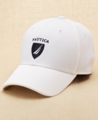 Top off your preppy nautical look with this hat from Nautica.