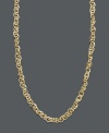 Charm them with a simple gold chain. 14k gold necklace chain adds a hint of sophistication with intricate link design. Approximate length: 16 inches.