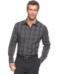 Keep your classic style in check with this slim-fit shirt from Alfani Red.