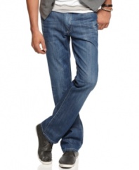 A simple pair of jeans like these from Kenneth Cole Reaction go a long way in created a laid-back cool vibe.