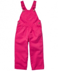 She'll be an all-around winner in cuteness with these darling heart overalls from Osh Kosh.