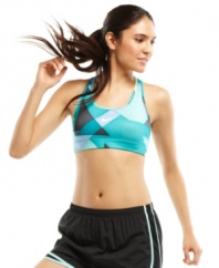 Nike's sports bra is a stylish basic for all sorts of activities! The Dri-FIT technology wicks moisture away so you keep cool and comfortable during your workout.