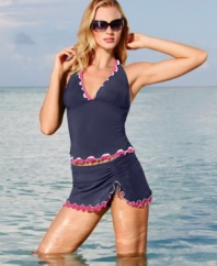 Cover yourself in chic style with this adorable, ruffled Profile by Gottex skirted swim bottom.