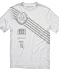 With modern military-style flair, this Sean John T shirt sets your wardrobe at full attention.