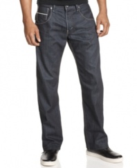 Tired of those too-skinny blues? Keep it loose and laid back with these loose, straight-fit jeans from Levi's.