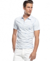 Summer style made easy. This graphic polo shirt from Calvin Klein is all about a simple and classic look.
