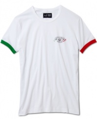 Buon Italia! This t-shirt from Armani shows of your international style.