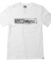Box out your wardrobe. This Quiksilver graphic tee instantly squares off in your casual wardrobe.
