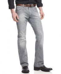 Get it straight-these Rolling Stones men's jeans from RIFF are a rocking addition to your denim.