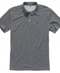 Simple style. Volcom gives the classic polo shirt a kick with cool, modern styling.