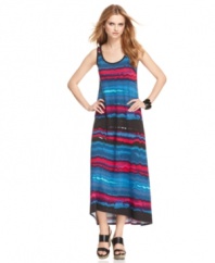 Boho gets a modern makeover with this DKNYC tie-dye maxi dress -- perfect for a simple yet stylish summer look!