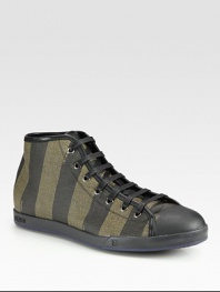 A top-grade sneaker crafted in Italy from superior, striped leather.Leather upperLeather liningRubber soleMade in Italy