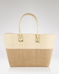 Elevate your on-vacation portfolio. Roomy enough for the essentials, mar Y sol's woven sea-grass and raffia tote is beauty of a beach bag.