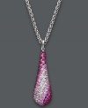 Pink perfection. Balissima by Effy Collection's sweet teardrop-shaped pendant features shades of round-cut pink sapphires (3-7/8 ct. t.w.) in a sterling silver setting. Approximate length: 18 inches. Approximate drop: 1-1/2 inches.