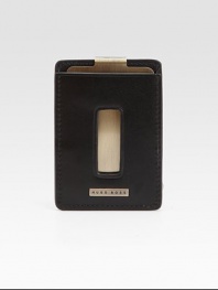 A classic money clip with superb style, constructed in genuine calfskin leather.One card slotLeather3W x 4HImported