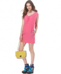 A bow tie polishes off this Rachel Rachel Roy The Pull It Together dress for a look that's pretty in pink!
