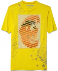 Make your mark. This graphic t-shirt from Sean John puts your money where your mouth is.