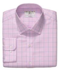 Change your outlook. With a fresh color, this slim-fit shirt from Club Room instantly brightens your work wardrobe.