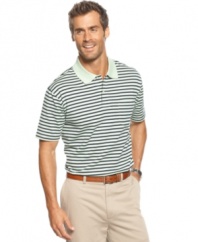 Casual gets cooler with stripes on this polo shirt from John Ashford.