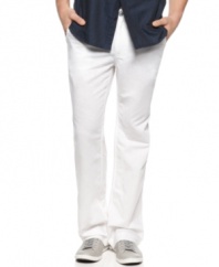 Summer style is a breeze in these linen pants from INC International Concepts.