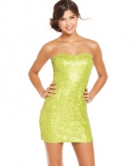 Brighten-up your party life in this dress from As U Wish! Light-catching paillettes wash over a hot little frock of super-glam design.