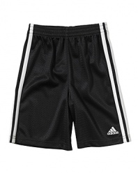Essential sports style from Adidas, the mesh short is tough, breathable and stylish.