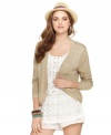 In a metallic knit, this Bar III cardigan adds high-shine to any spring outfit!