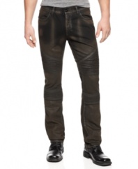 Darken your denim look with these black coated jeans from INC International Concepts.