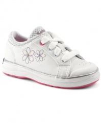Colorful little floral accents on these sneakers from Keds make them perfect for playing in the flowers.