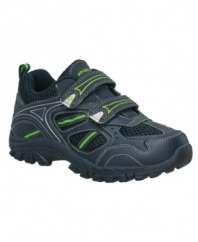 He can tackle rugged terrain, big or small, in these Dallas sneakers from Stride Rite, comfy and breathable and perfect for outdoor summer fun.