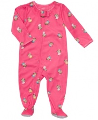 Your sweet princess will rule the kingdom in all of her dreams when she's wearing this darling footed coverall from Carter's.