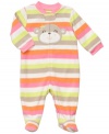 She'll love snuggling up in stripes with this playful footed coverall from Carter's.