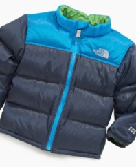 Protect your little one from the cold weather with this puffer jacket from The North Face.