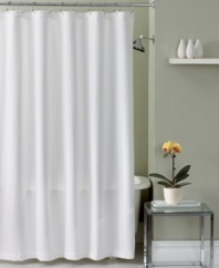 Sumptuous texture for the modern bathroom. The Lattice fabric shower curtain from Hotel Collection combines crisp white cotton with an embossed, woven design. Perfect for creating that bright, invigorating atmosphere. Liner recommended.